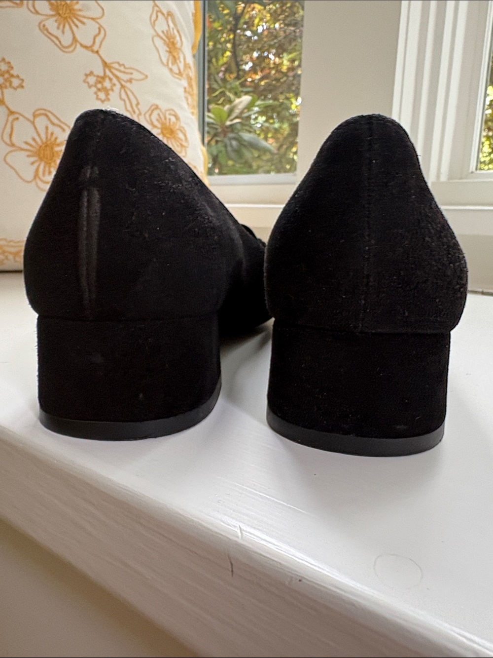 Suede Salvatore Ferragamo Black Tassel Slip-On Loafers, size 8 B - Picture 3 of 9